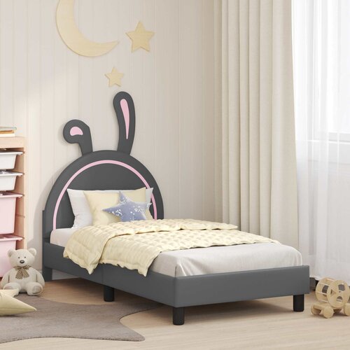  Krevet za djecu s uzglavljem Svijetlo siva 80 x 160 cm PU Cijene