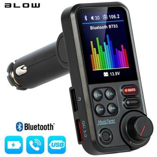 Blow Prenosni FM-oddajnik 74-168, Bluetooth, QuickCharge, LCD zaslon, črna Cene