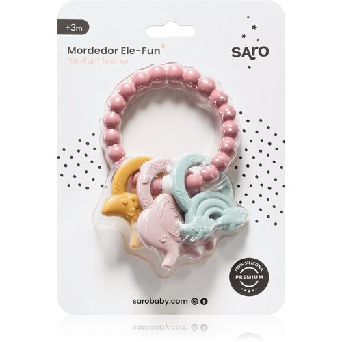 Saro Baby Ele-Fun grizalo Pink 1 kos Slike