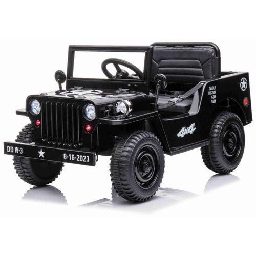 Lean Toys Otro&amp;scaron;ki električni avto USA ARMY 4x4 Enosed 12V Črna Slike