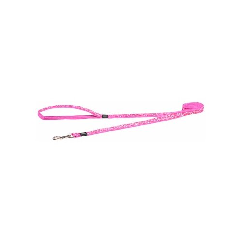 Rogz fashion povodac za pse wild hearts, m, 1.8m/20mm, roze Cene