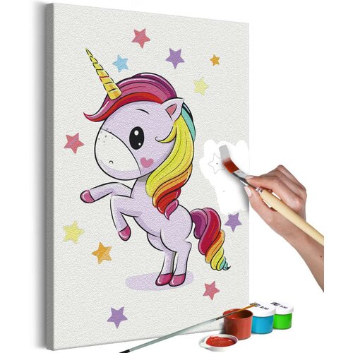  Slika za samostalno slikanje - Rainbow Unicorn 40x60 Slike