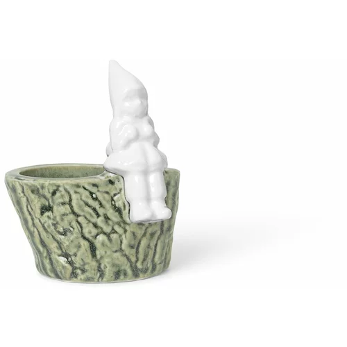 Kähler Design Božični svečnik iz porcelana in keramike, dolžina 8,5 cm