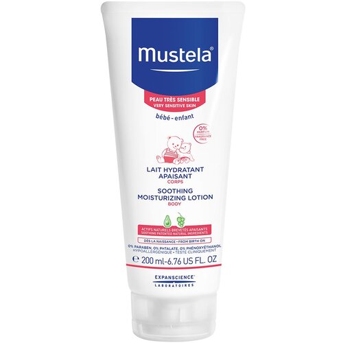 Mustela b&amp;eacute;b&amp;eacute; Soothing Moisturizing Body Lotion hidratantni losion za tijelo za osjetljivu kožu 200 ml za djecu Slike
