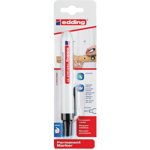 Edding Marker Retract 11 (Širina linije: 1,5 mm - 3 mm, Crne boje) Cijene