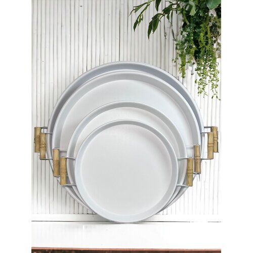 Hermia Set poslužavnika, 4 komada, Beli Cene