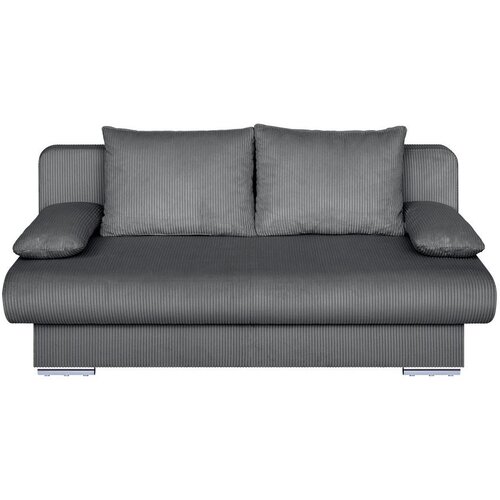 P & B ZOFA S POSTELJNO FUNKCIJO, temno siva tekstil, leseni material Cene
