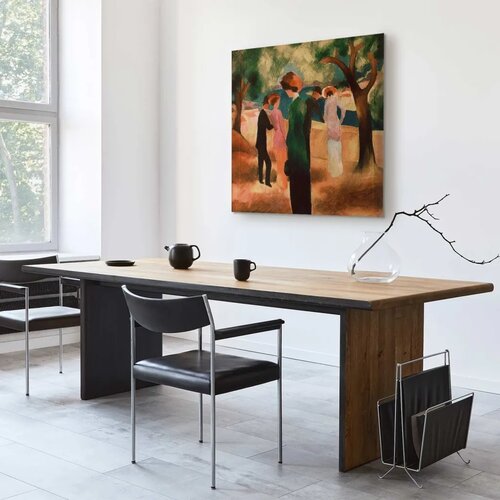  Slika - August Macke &amp;ndash; Lady in Green Jacket 40x40 Standard Slike