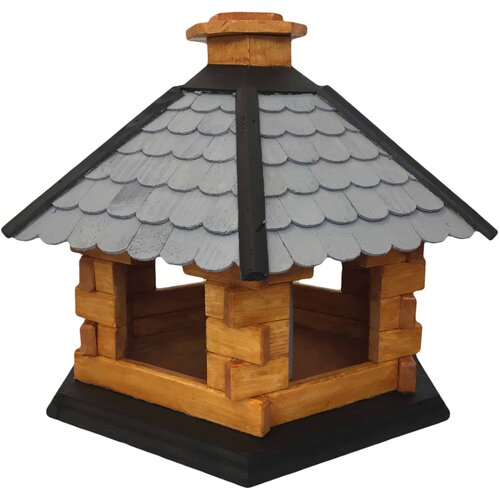  Drvena hranilica za ptice, sa posudom za hranu 40 x 45 x 35 cm Slike