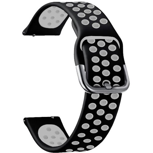 INF Silikonski pašček za uro Samsung Gear S3/Galaxy Watch 46 mm Black+White, (21543150) Cene