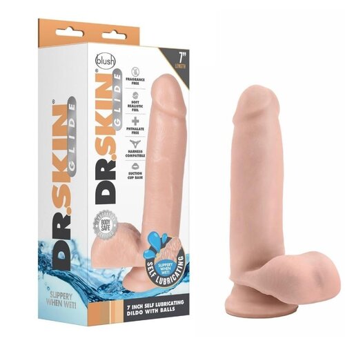 Blush dildo dr.skin self lubricating 7'' Cene
