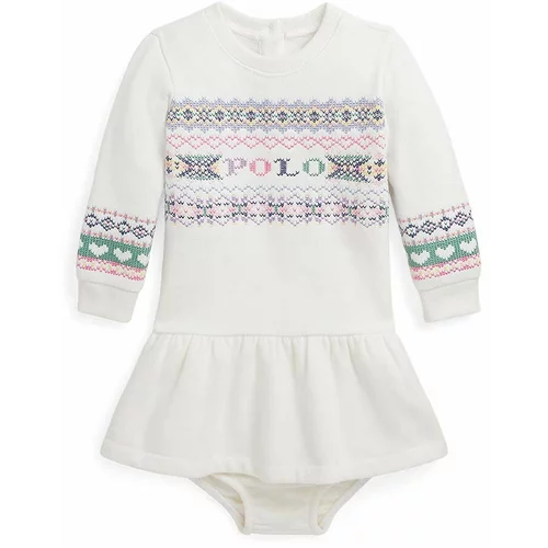 Polo Ralph Lauren Obleka za dojenčka bež barva