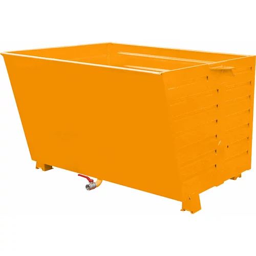 eurokraft pro Naložni prekucni zaboj za ostružke BSL, prostornina 1,5 m³, rumeno oranžne barve