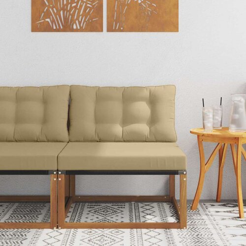  Sekcionalna sofa Prirodna 79 x 83 x 73 cm Čvrsto drvo akacije - Prirodno i bež 1x srednji Cijene