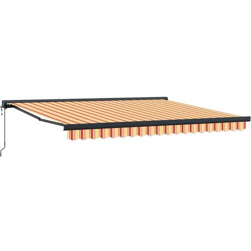 VidaXL Tenda na uvlačenje žuto-bijela 4 5x3 m od tkanine i aluminija Slike