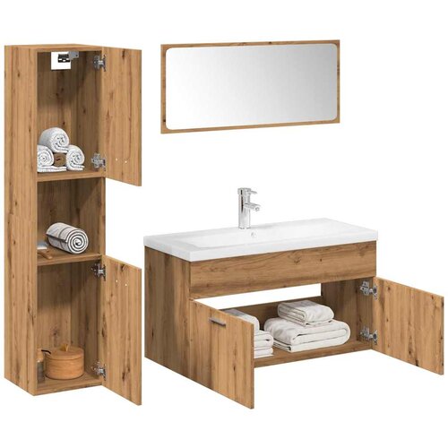 VidaXL 5 kosov kopalni&amp;scaron;kega pohi&amp;scaron;tva Artisan Oak Engineered Wood Slike