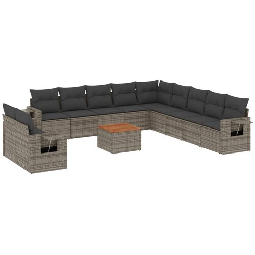  12-dijelni set vrtnih sofa od poliratana s jastucima Slike
