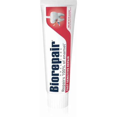 Biorepair Fast Sensitive Repair bioaktivna pasta za smanjenje osjetljivosti zubi i obnovu zubne cakline 75 ml