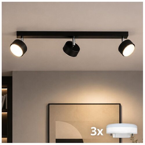 Brilagi LED RGB prigu&amp;scaron;iva spot svetlo MONO 3xGX53/14W/230V Wi-Fi Tuya crna Slike
