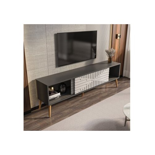 Hanah home tv polica riso anthracite white Slike