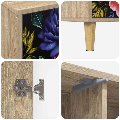  ormar KIEL 102 x 33 x 50 cm Sonoma Konstruirano drvo Slike