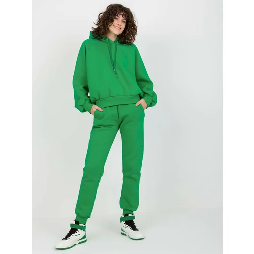 Fashionhunters Women's Basic Tracksuit - Green