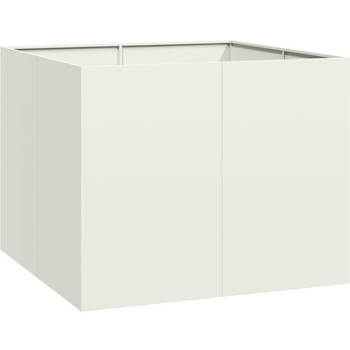 Maison Chic Cvetlični Lonec - Cvetlično korito Bela 100x100x80 cm Jeklo, (21790487) Cene