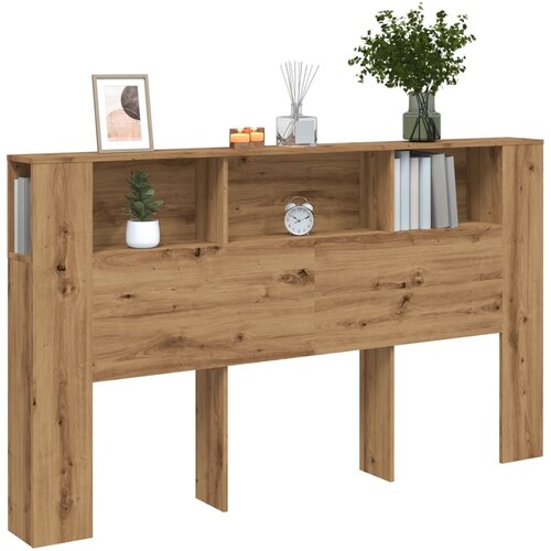 vidaXL Vzglavna omarica artisan hrast 180x18,5x102,5 cm inženirski les Cene