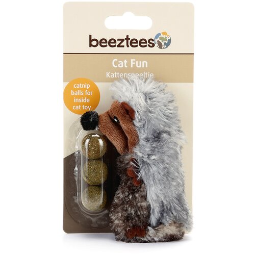 Beeztees mačja igrača jež z žogico z mačjo meto - 1 kos Slike