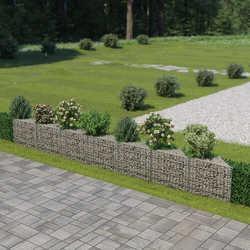 vidaXL gabionski zid od pocinčanog čelika 450 x 30 x 50 cm Cijene