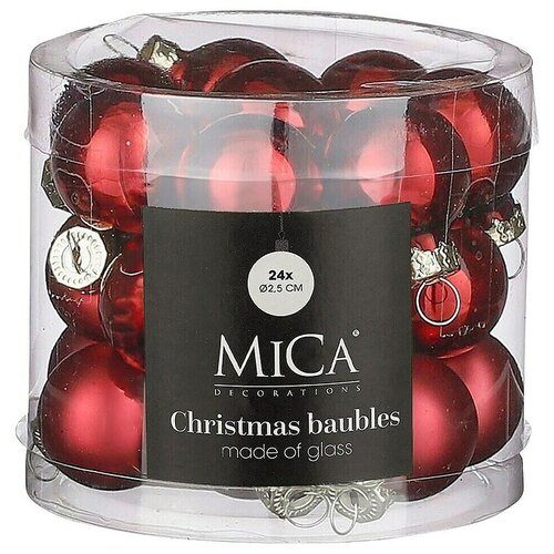 Mica Decorations Božićne kuglice (Staklo, Promjer: 2,5 cm, 24 Kom.) Cijene