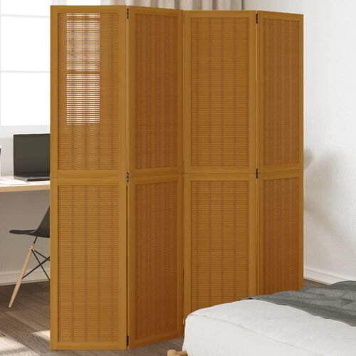  The Living Store Paravan 4-delni rjav trden les pavlovnije - Pregrada Za Prostor, (21494100) Slike
