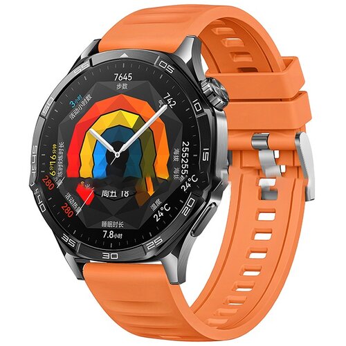 INF Združljiv s Huawei GT5: Valovit &scaron;portni pa&scaron;ček za Huawei WATCH GT5 Orange, (5000079123) Cene