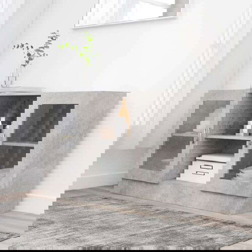 vidaXL Vitrina siva boja betona 120 x 30,5 x 70 cm od iverice Cijene