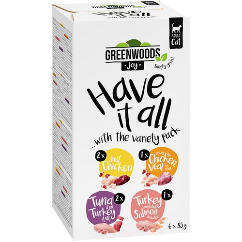 Greenwoods Mešano poskusno pakiranje Joy 6 x 85 g Miks: 4 vrste Cene