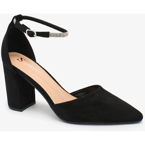 Resti Black women's pumps with zircons Britica Cene