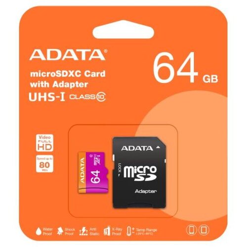 A DATA MicroSD 64GB Premier UHS Class 10, V10... Cijene