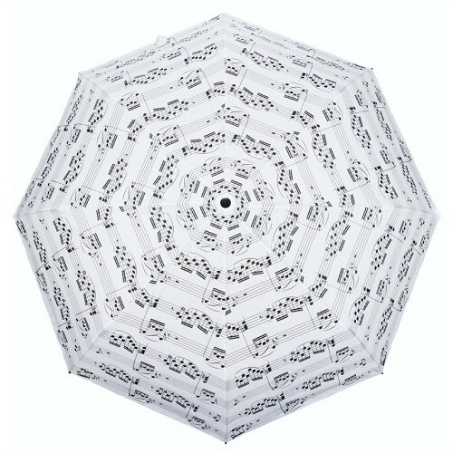  AGIFTY U 2001 Mini umbrella sheet music white (fi 100 cm) - ki&amp;scaron;obran Slike