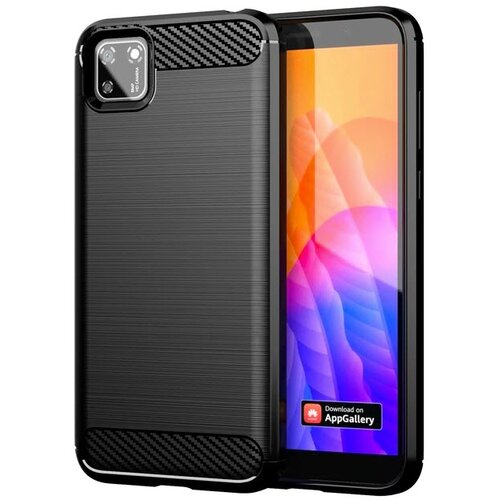  Gumijasti / gel etui Carbon za Huawei Y5p - črni Cene