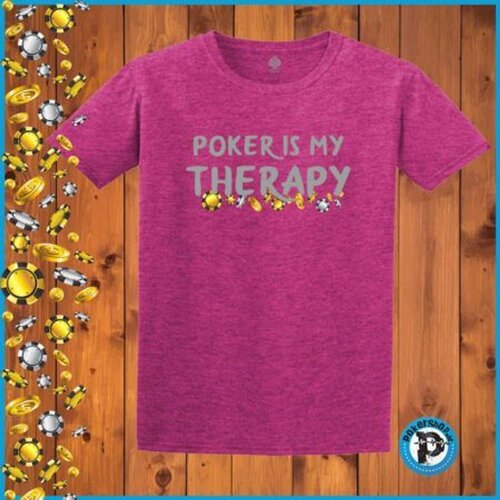  Poker majica "Poker is my therapy", ljubičasta Cene