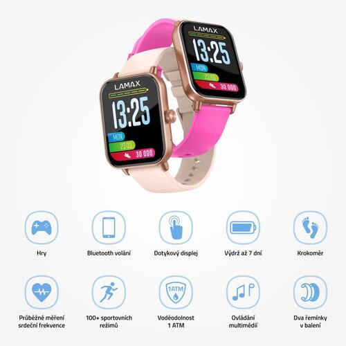 LAMAX Electronics BCool 2 Play pametna ura za otroke Rose Gold 1 kos Slike