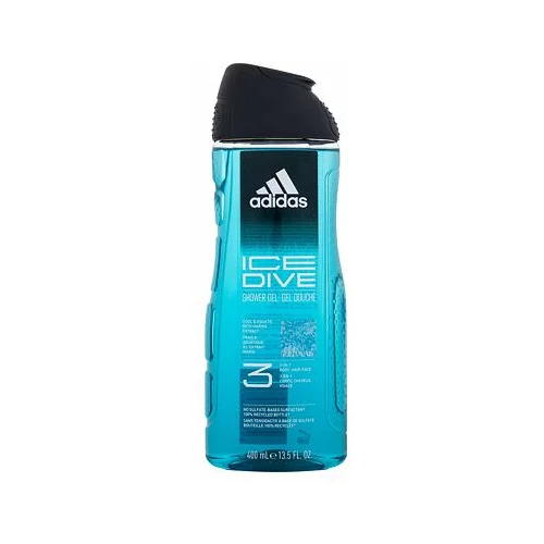 Adidas Ice Dive Shower Gel 3-In-1 gel za tuširanje 400 ml za muškarce