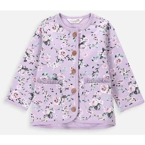 Coccodrillo Bombažen pulover za dojenčka vijolična barva