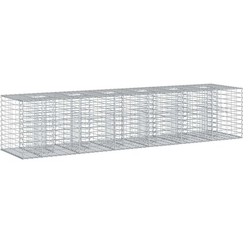  Gabionski uzdignuti krevet 2 pcs Srebrno 260 x 60 x 55 cm Cene