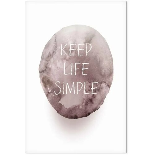  Slika - Keep Life Simple (1 Part) Vertical 60x90 Na talijanskom platnu Cijene