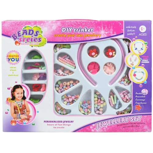 Magic Toys Beads Series: Set za izdelavo nakita 500+ barvnih biserov in naglavni trak Cene