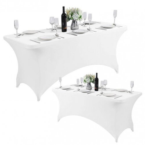 ModernHome Univerzalni pokrivač za sto 180cm bela Cene