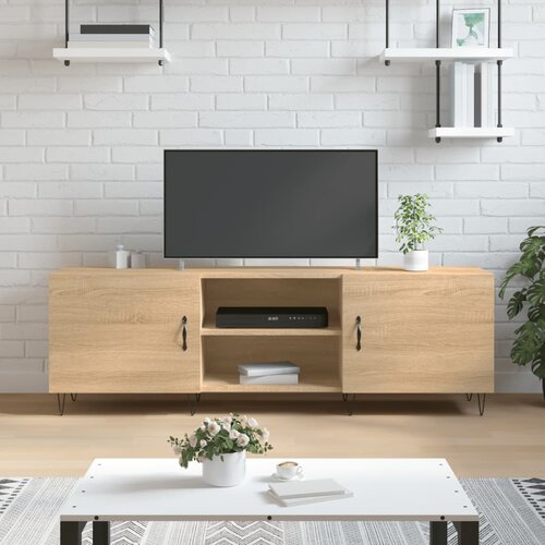 TV ormarić boja hrasta 150x30x50 cm od konstruiranog drva Cijene