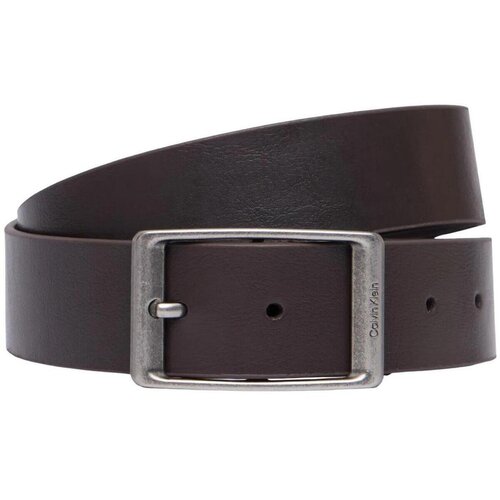 Calvin Klein Jeans Pasovi CASUAL ROUND BUCKLE TUMBLED 35MM LV04D7123G Kostanjeva Slike