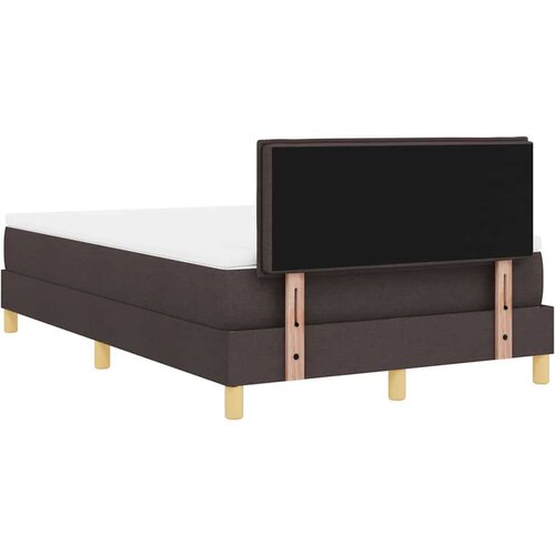 Boxspring krevet s madracem Tamno smeđa 120 x 190 cm tkanina Slike